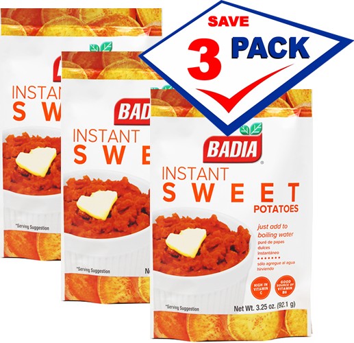 Badia Instant Sweet Potatoes 3.25 oz Pack of 3